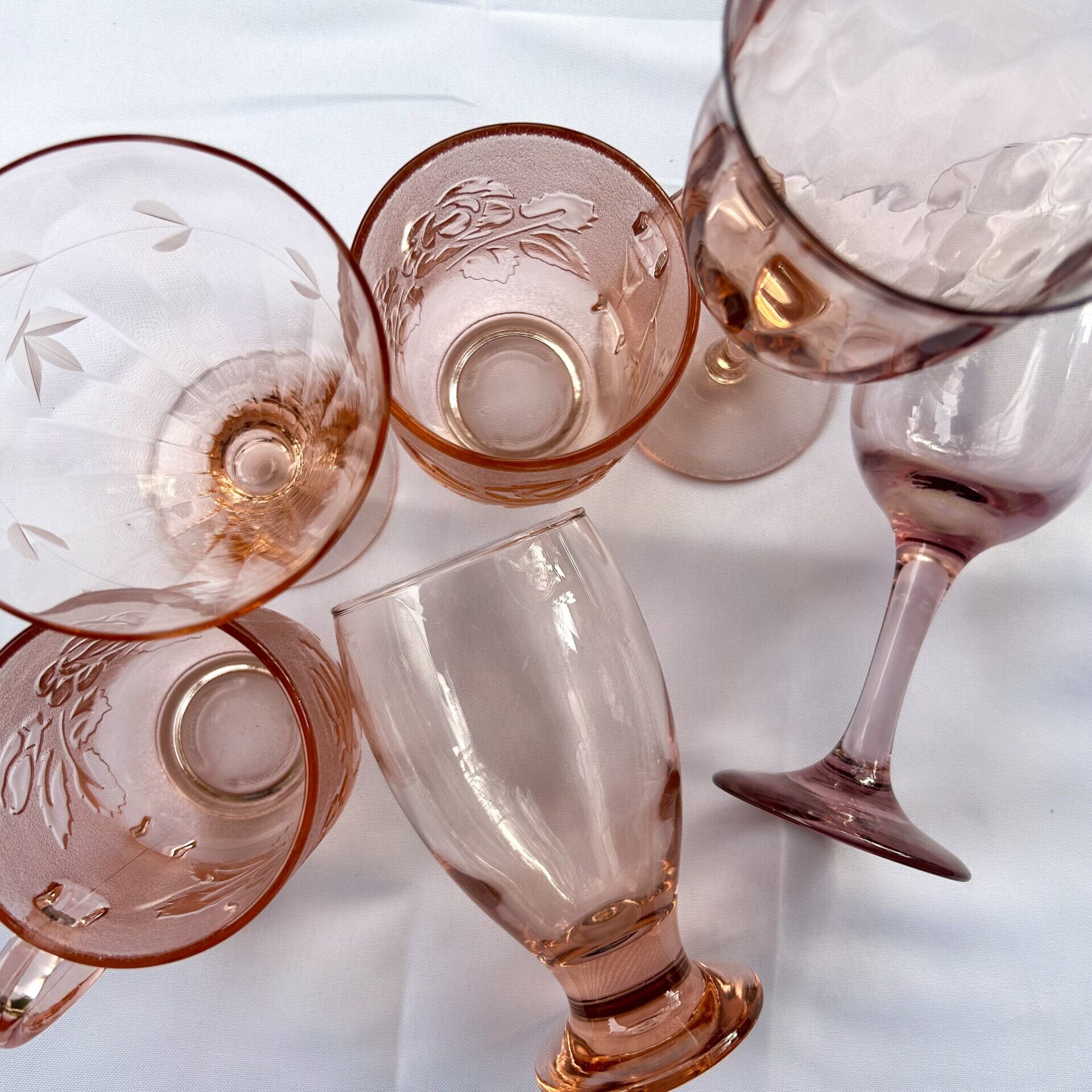 Assorted Pink Goblet Rentals