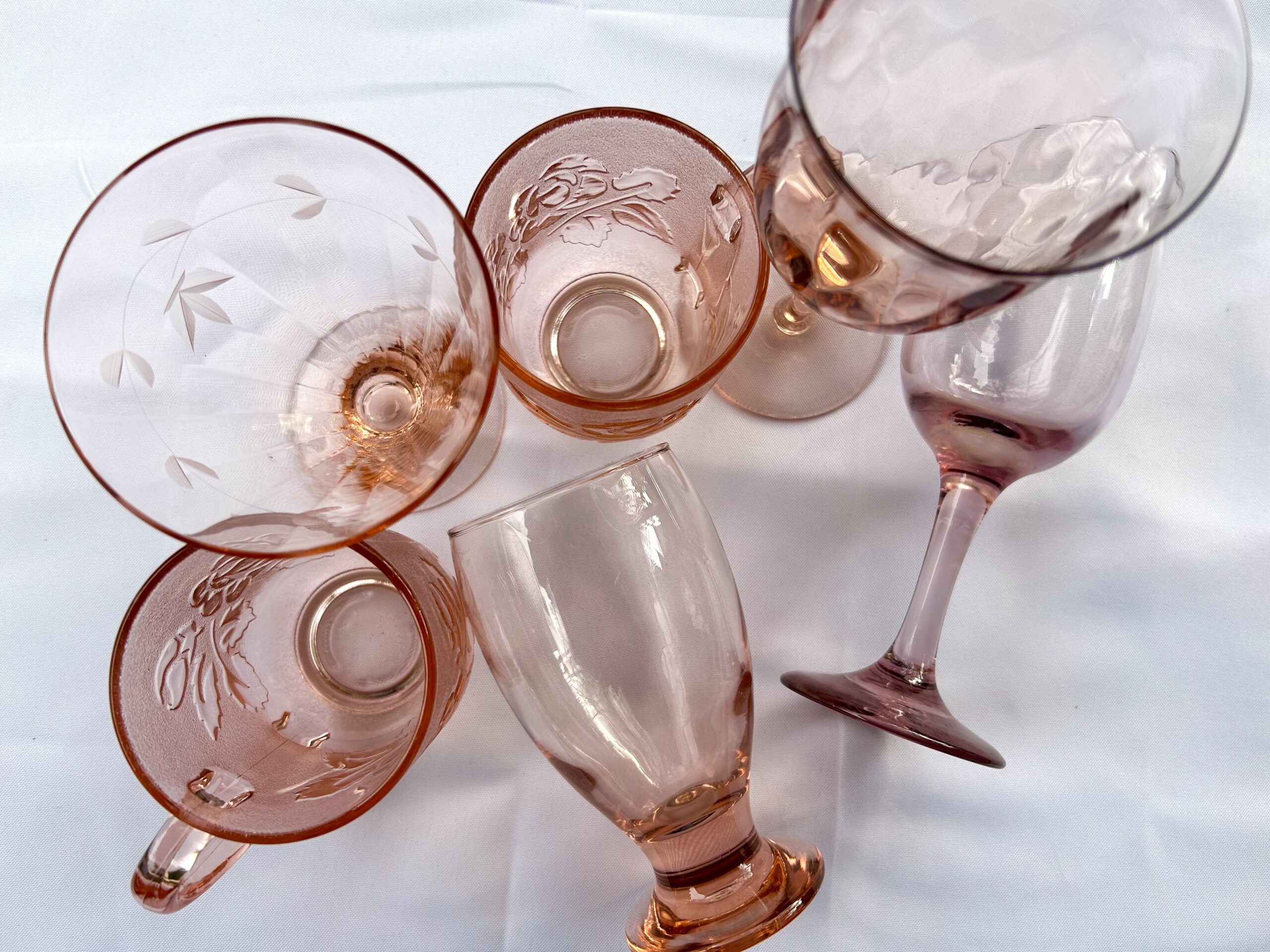 Assorted Pink Goblet Rentals